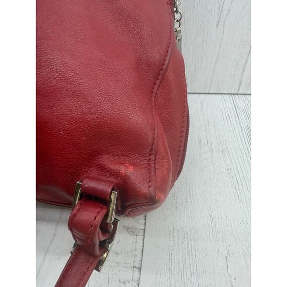 Wilson's Leather Red Backpack Sling Convertible Bag Pelle Studio Vtg See Photos - Picture 7 of 16